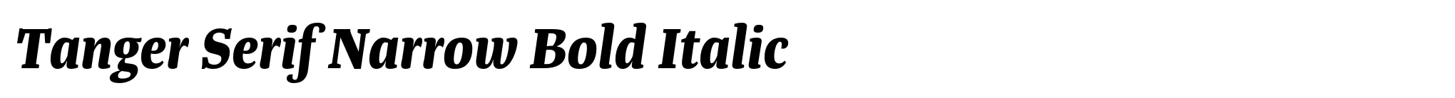 Tanger Serif Narrow Bold Italic image